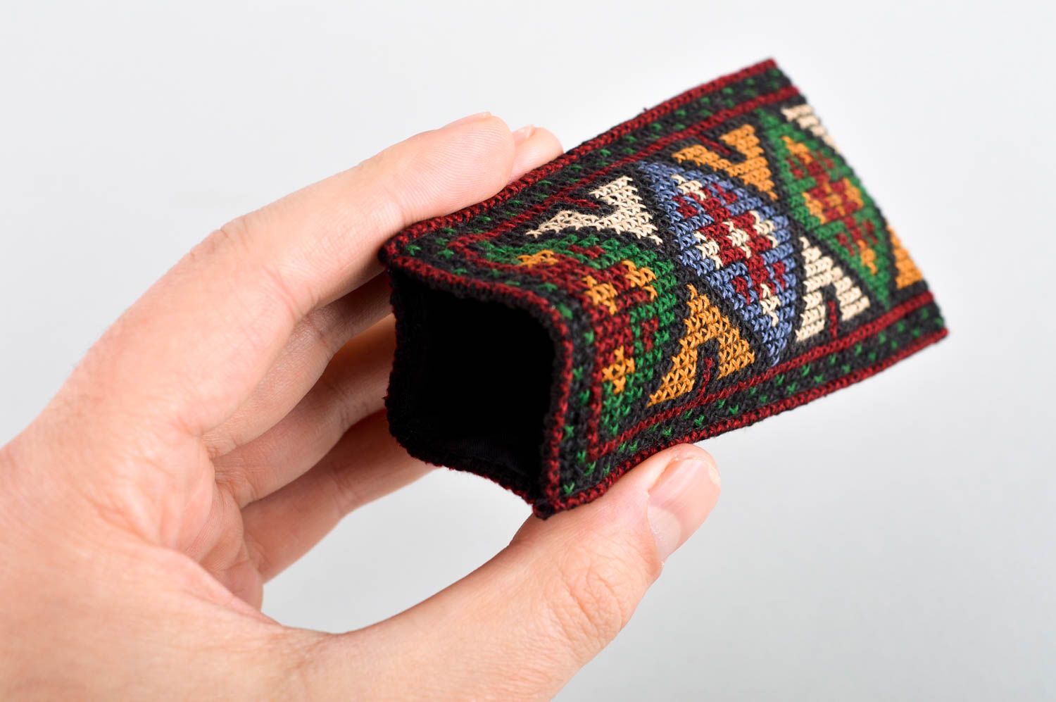 Handmade Smartphone Schutzhülle Handytasche Stoff Accessoire für Frauen gestickt foto 4