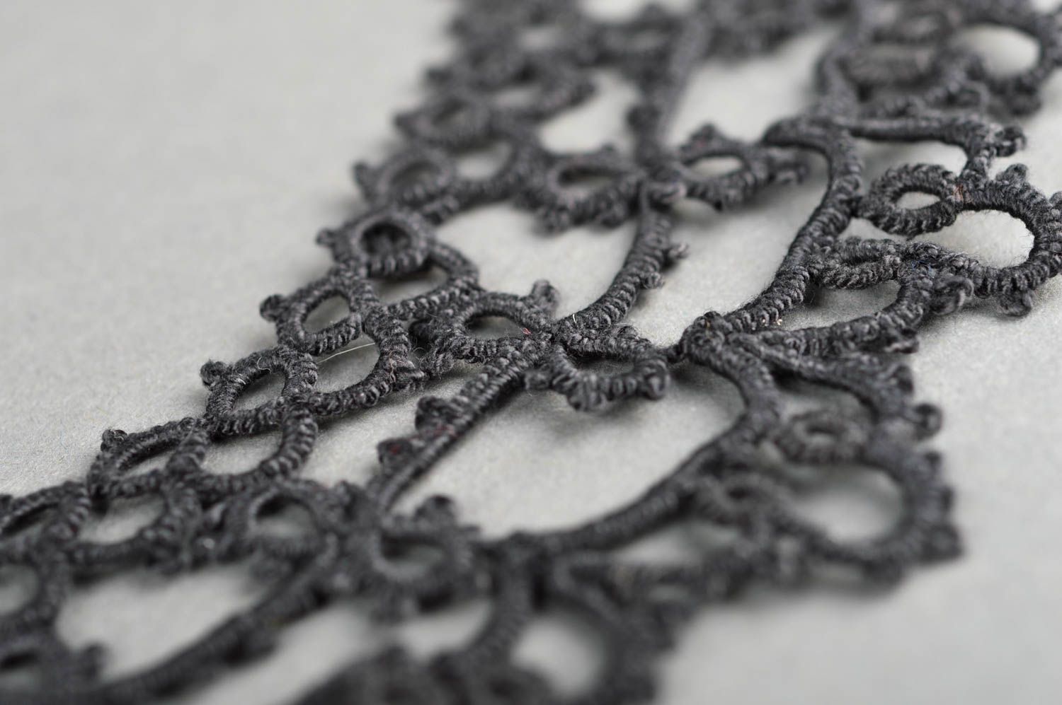 Stylish handmade textile necklace woven lace necklace beautiful jewellery photo 4