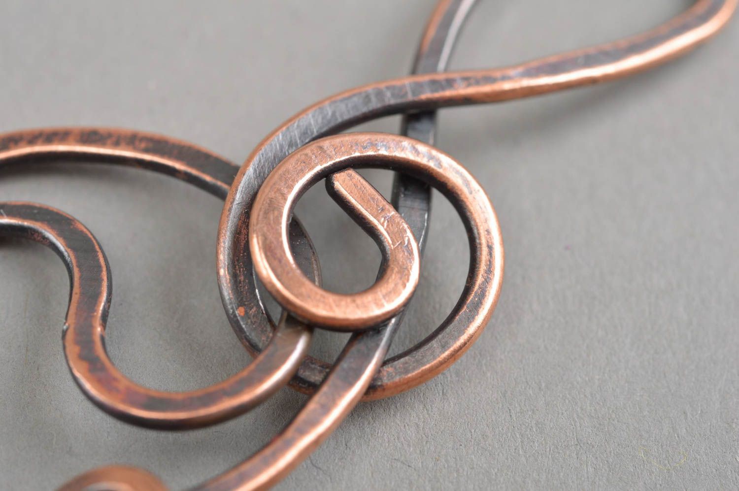 Handmade cute metal keychain unusual copper keychain beautiful accessory photo 5