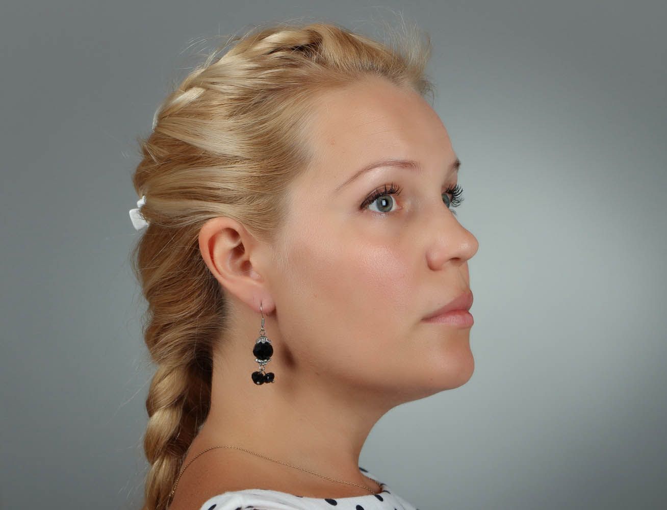 Boucles d'oreilles artisanales avec perles en cristal photo 4