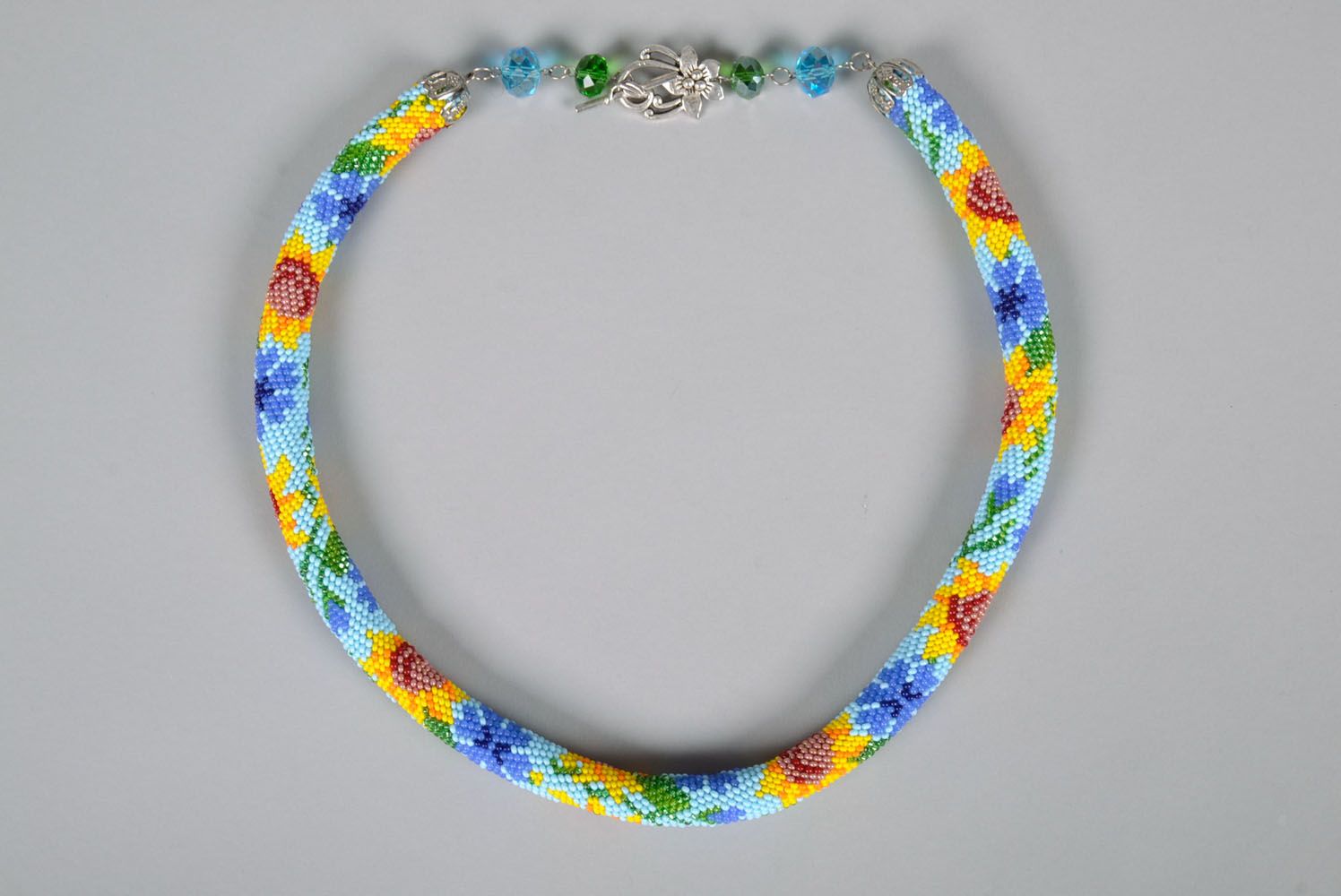 Beaded cord necklace Summer photo 2