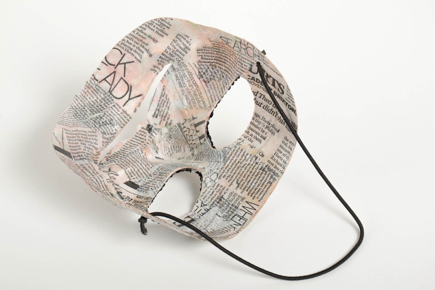 Handmade Pappmache Idee Geschenk für Mann venezianische Maske festlich grell foto 3