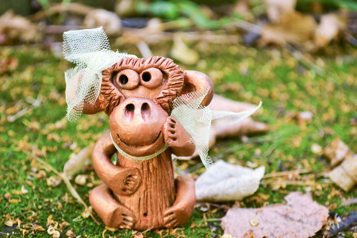 Ton Figuren handmade Deko aus Naturmaterialien charmant Keramik Tier lustig foto 1