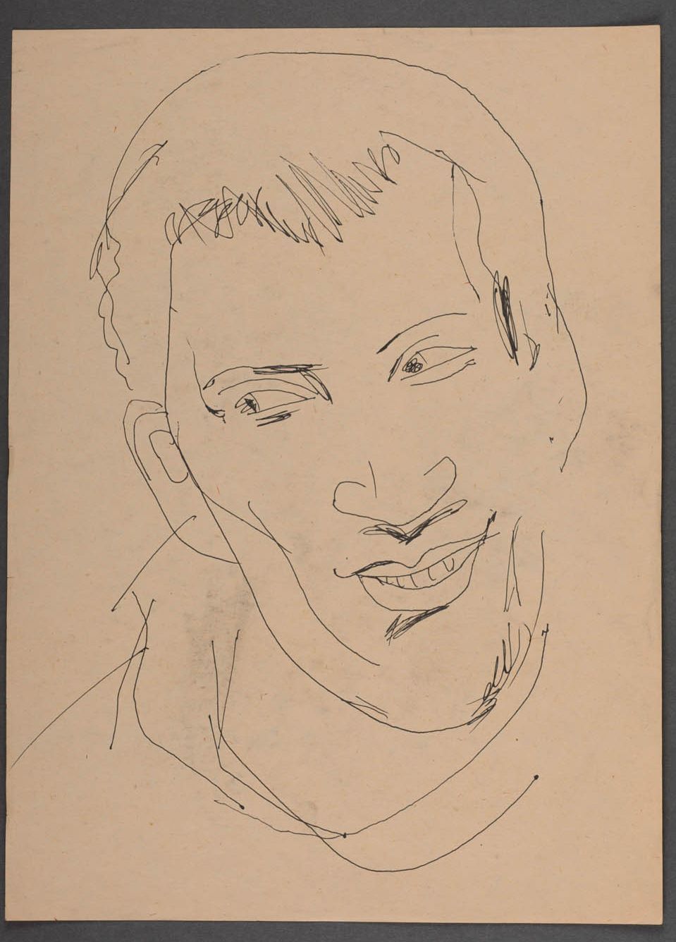 Portrait eines Mannes Kugelschreiber, Papier foto 1