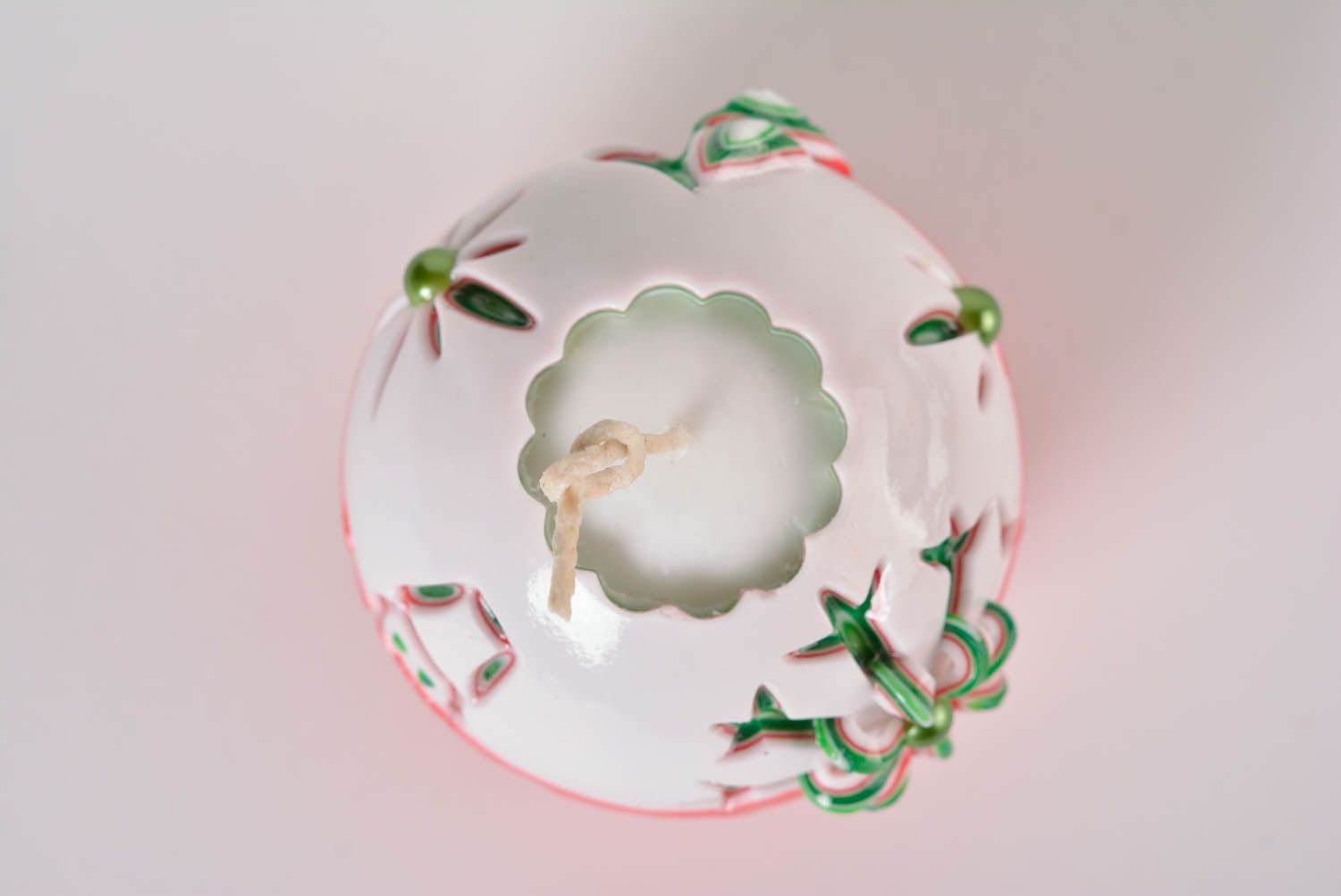Vela tallada de parafina hecha a mano objeto de decoración adorno navideño foto 3