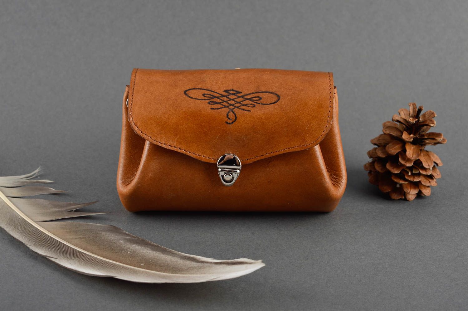 Стильный кошелек женский ручной работы кожаный аксессуар стильный кошелек фото 1