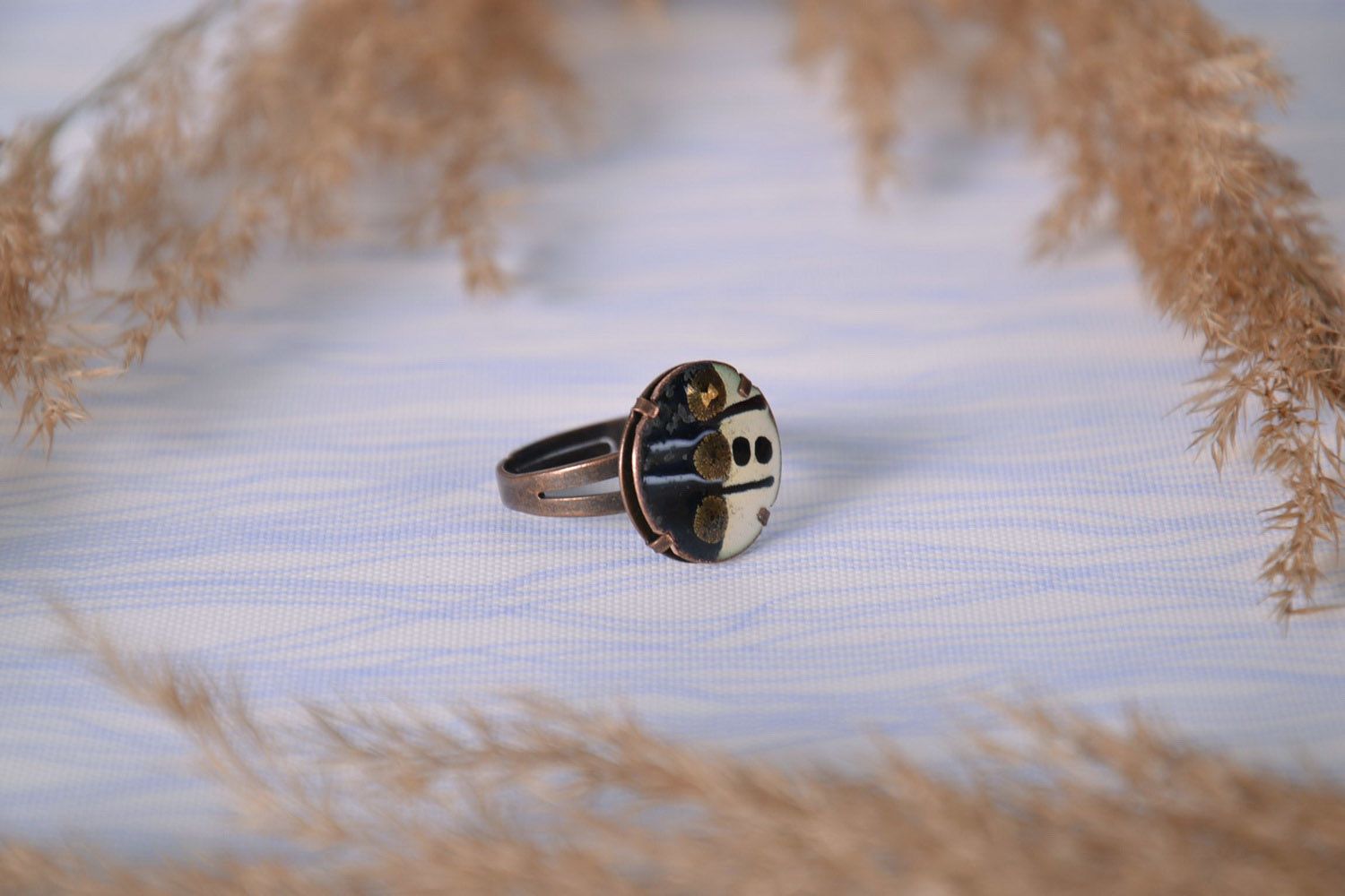 Ring aus Kupfer Yin und Yang foto 2