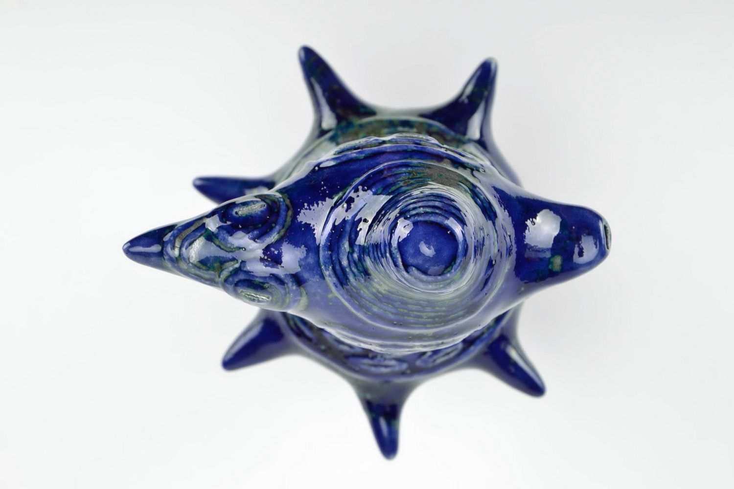 Свистулька керамическая синяя фото 3
