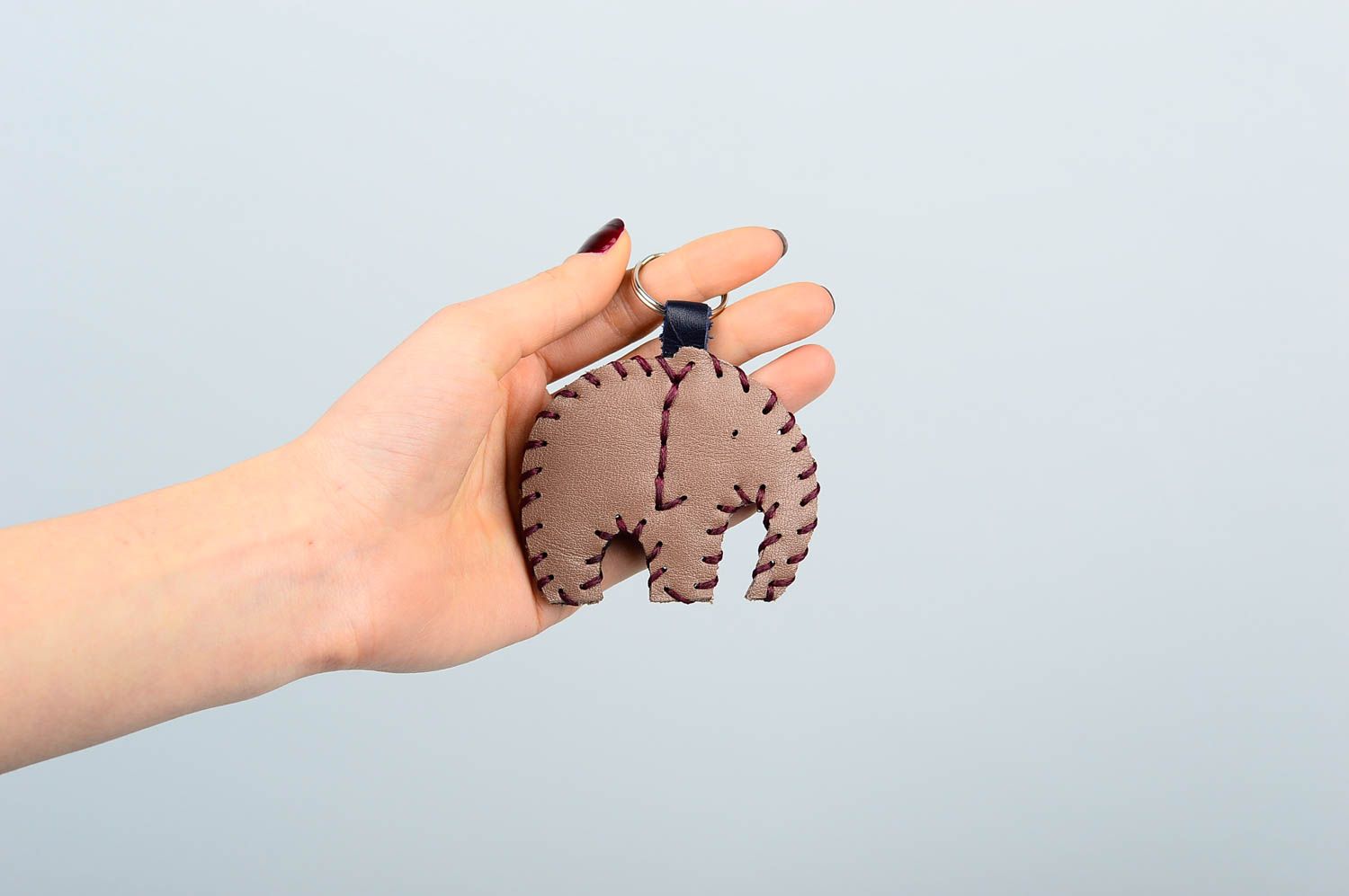 Unusual handmade leather keychain leather goods fashion accessories gift ideas photo 2