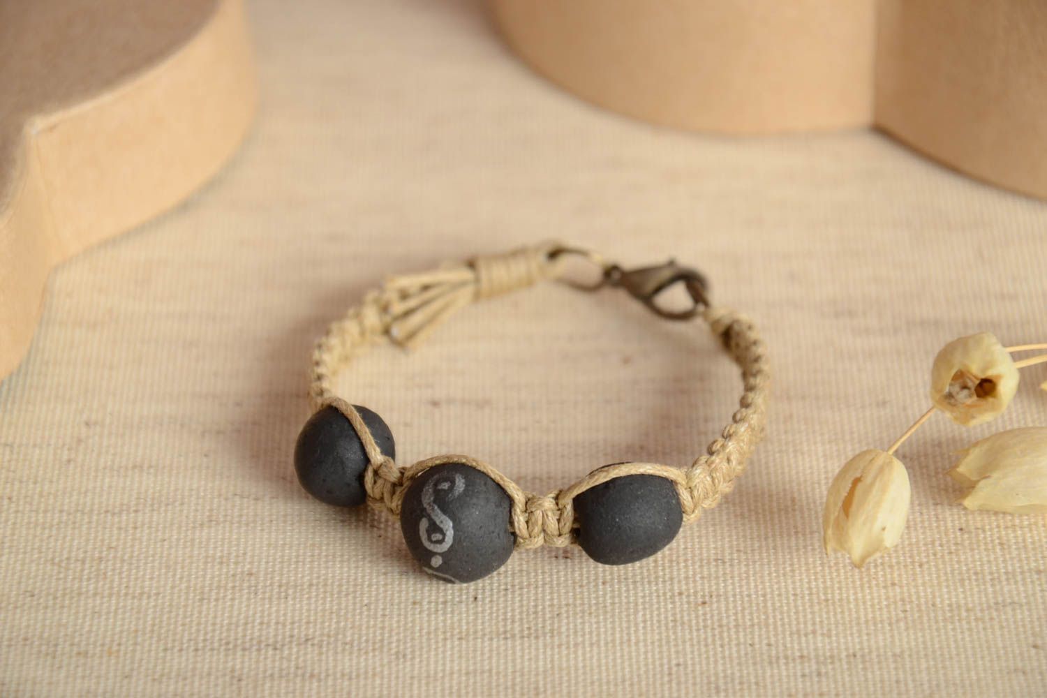 Beautiful handmade woven bracelet with beads beaded bracelet jewelry designs photo 2