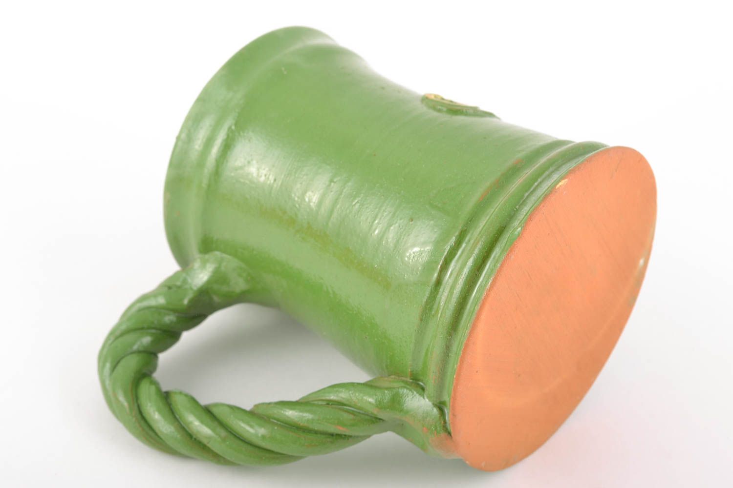 Green ceramic mug for 1 l photo 3