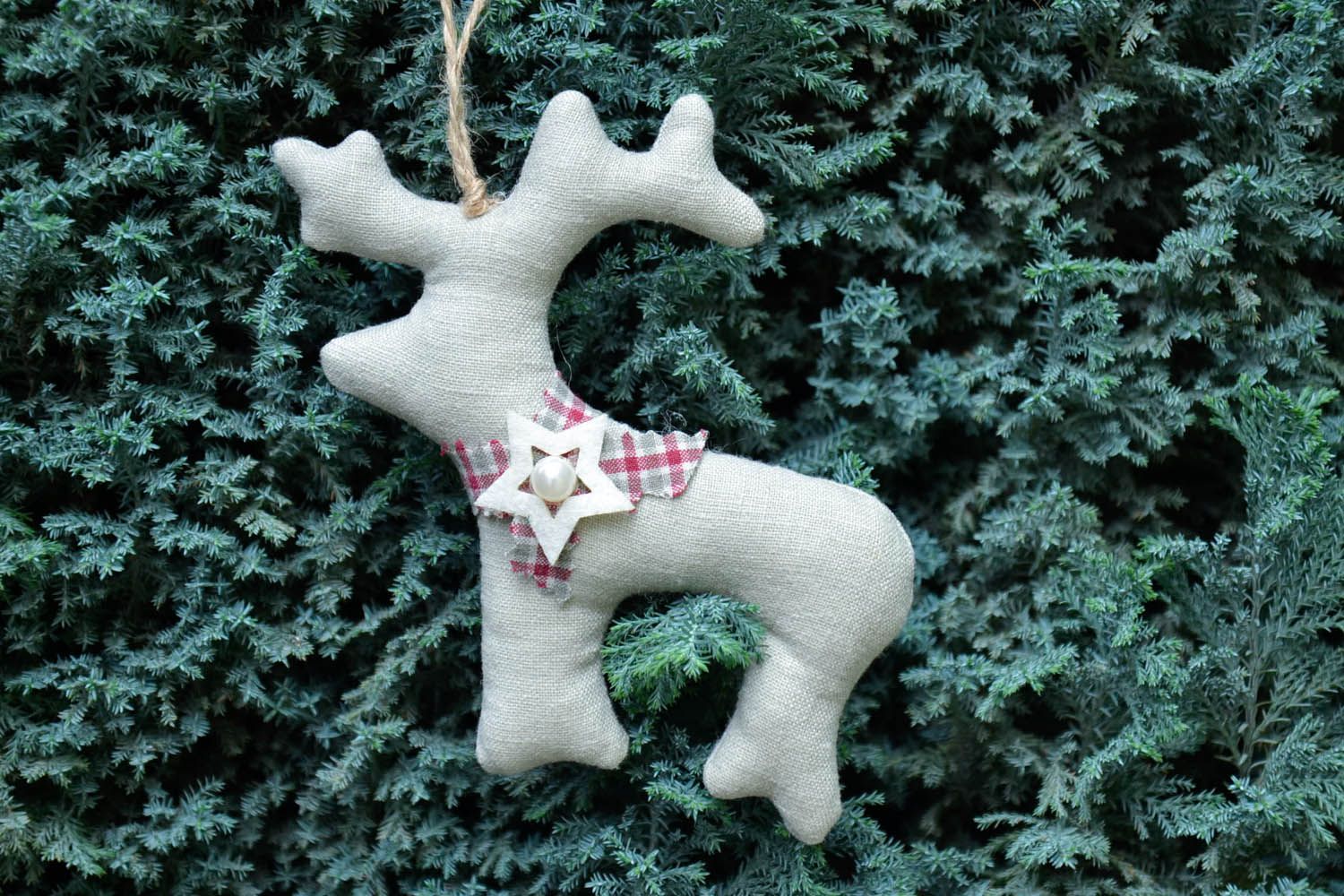 Brinquedo para decoração de árvore de Natal Cervo foto 1
