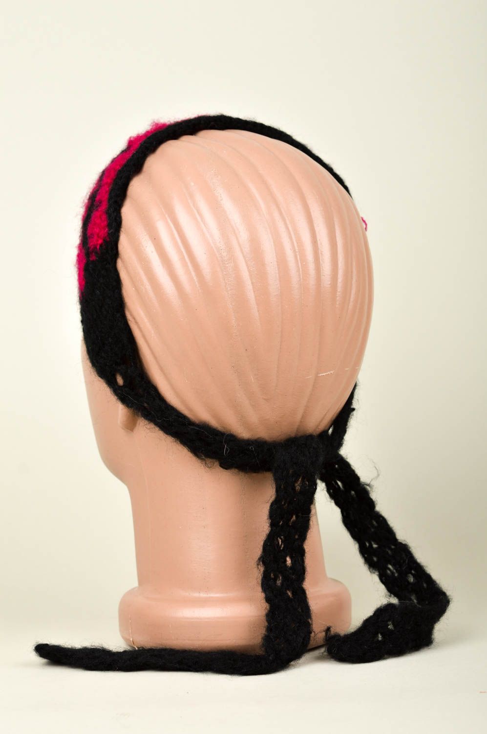 Handmade rosa schwarzes Mädchen Haarband Accessoire für Kinder Haar Schmuck foto 3