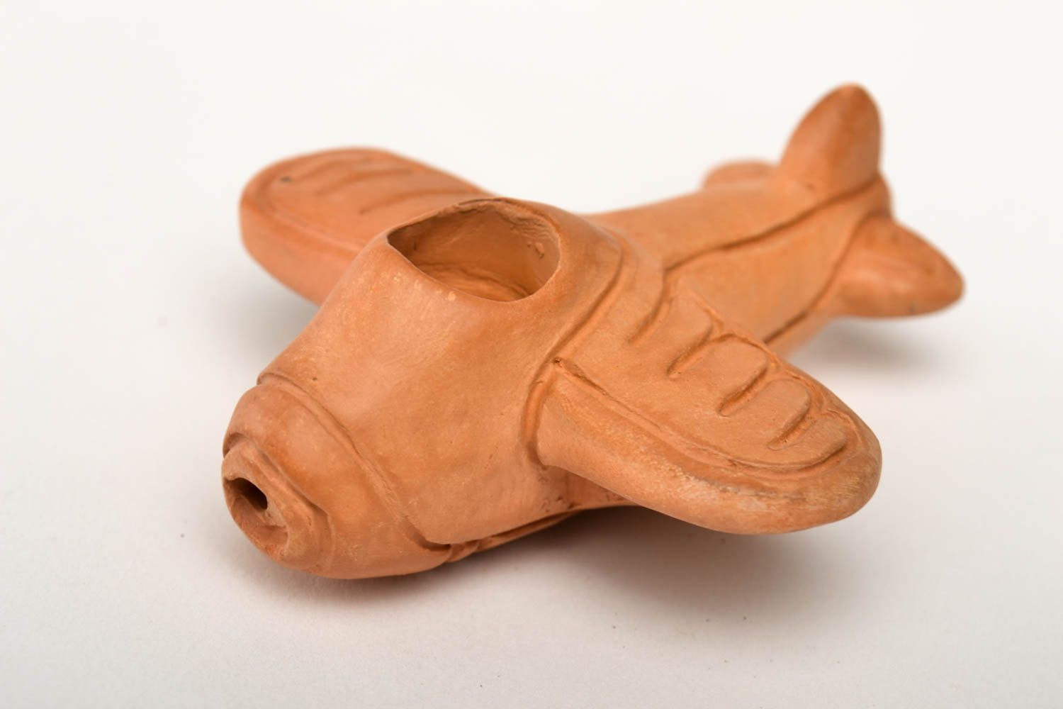 Keramik Handarbeit Rauch Pfeife Geschenk aus Ton kleine Tabakpfeife Flugzeug foto 4