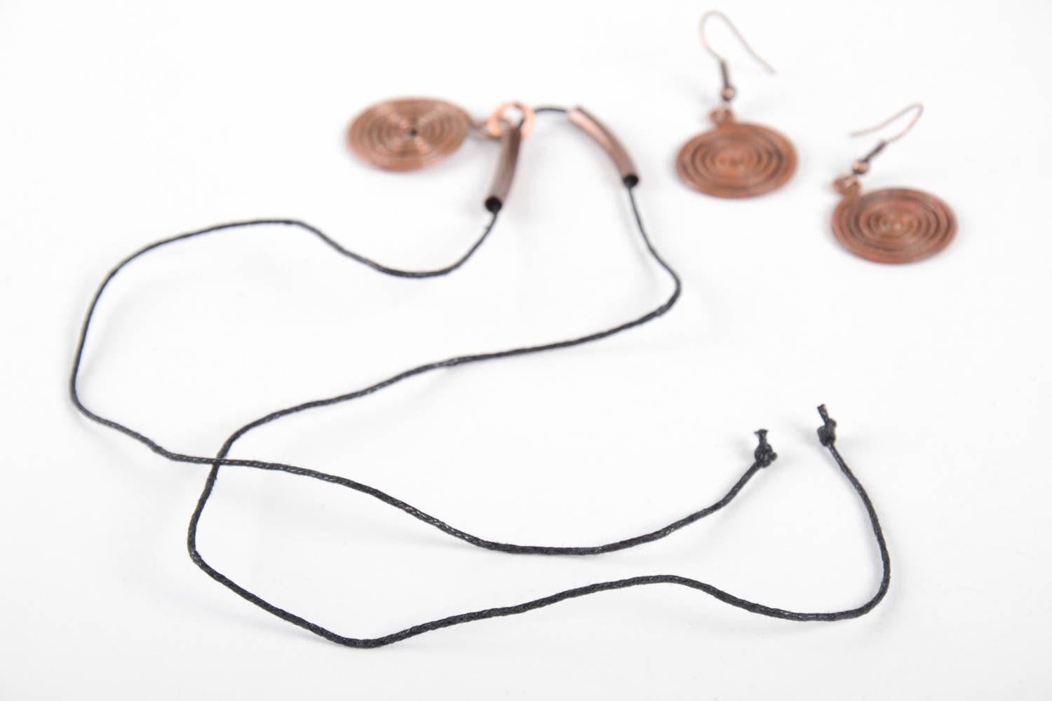 Handmade copper jewelry copper wire pendant copper earrings copper jewelry photo 5