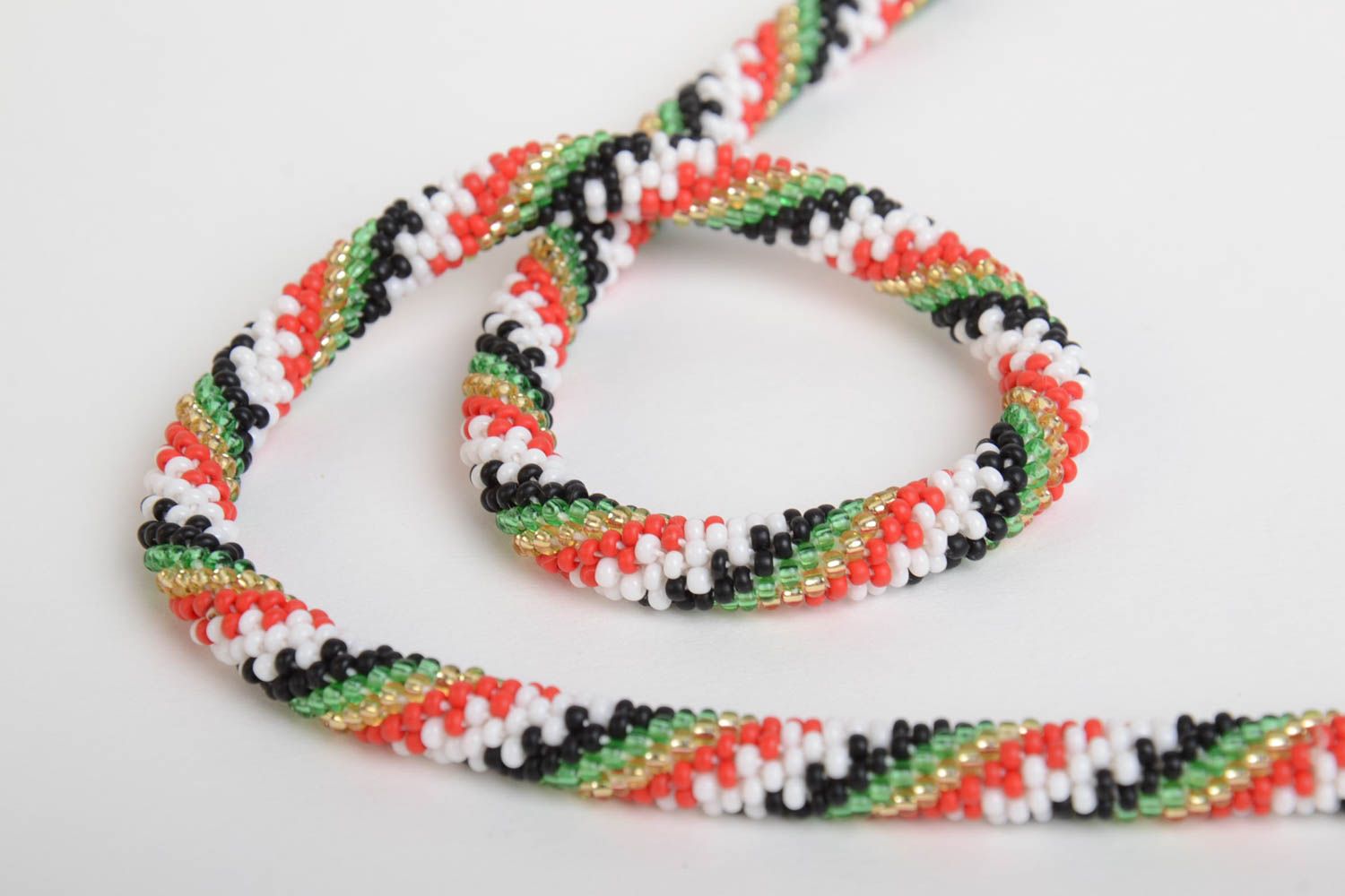Collier spirale Bijou fait main en perles de rocaille  multicolore Cadeau femme photo 5