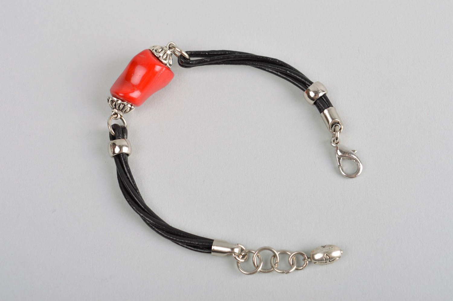 Koralle Armband handgemacht Armband Frauen in Schwarz Schmuck für Frauen schön foto 5