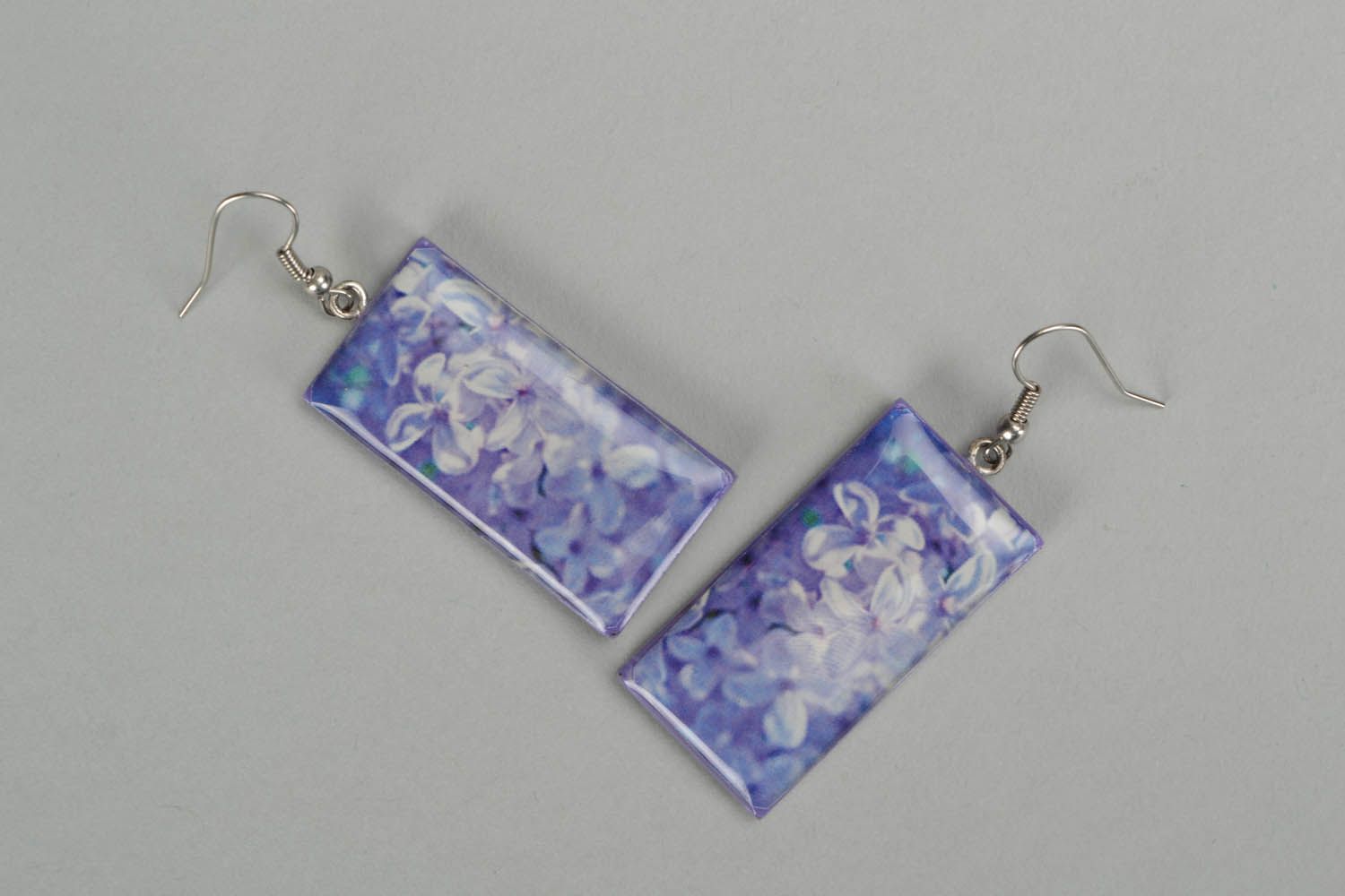 Earrings made of polymer clay and glaze photo 2