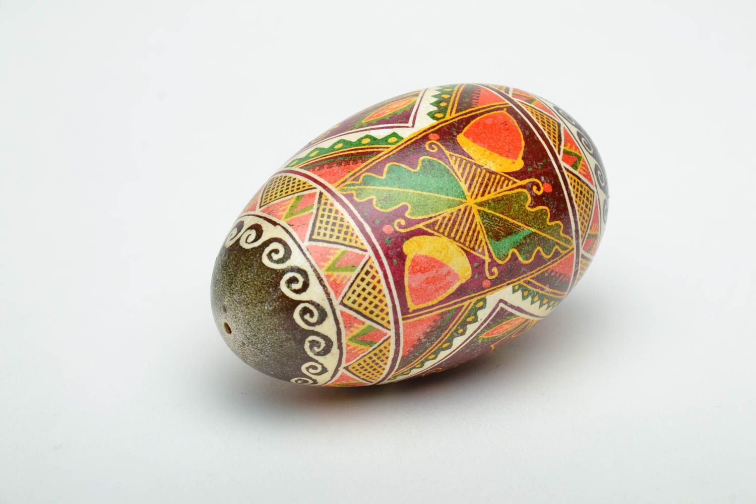 Handmade goose Easter egg pysanka photo 4