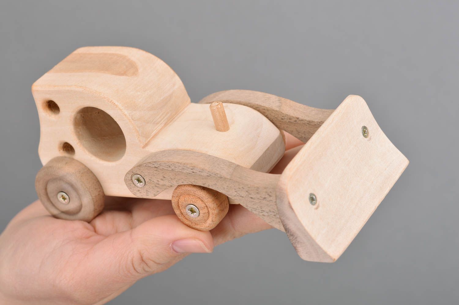 Quitanieves de madera juguete artesanal ecológico original para chicos foto 3