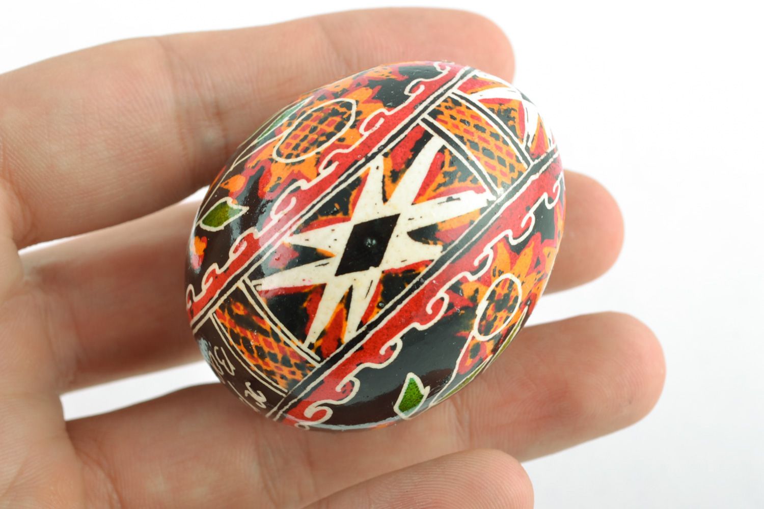 Unusual handmade painted Easter egg photo 2