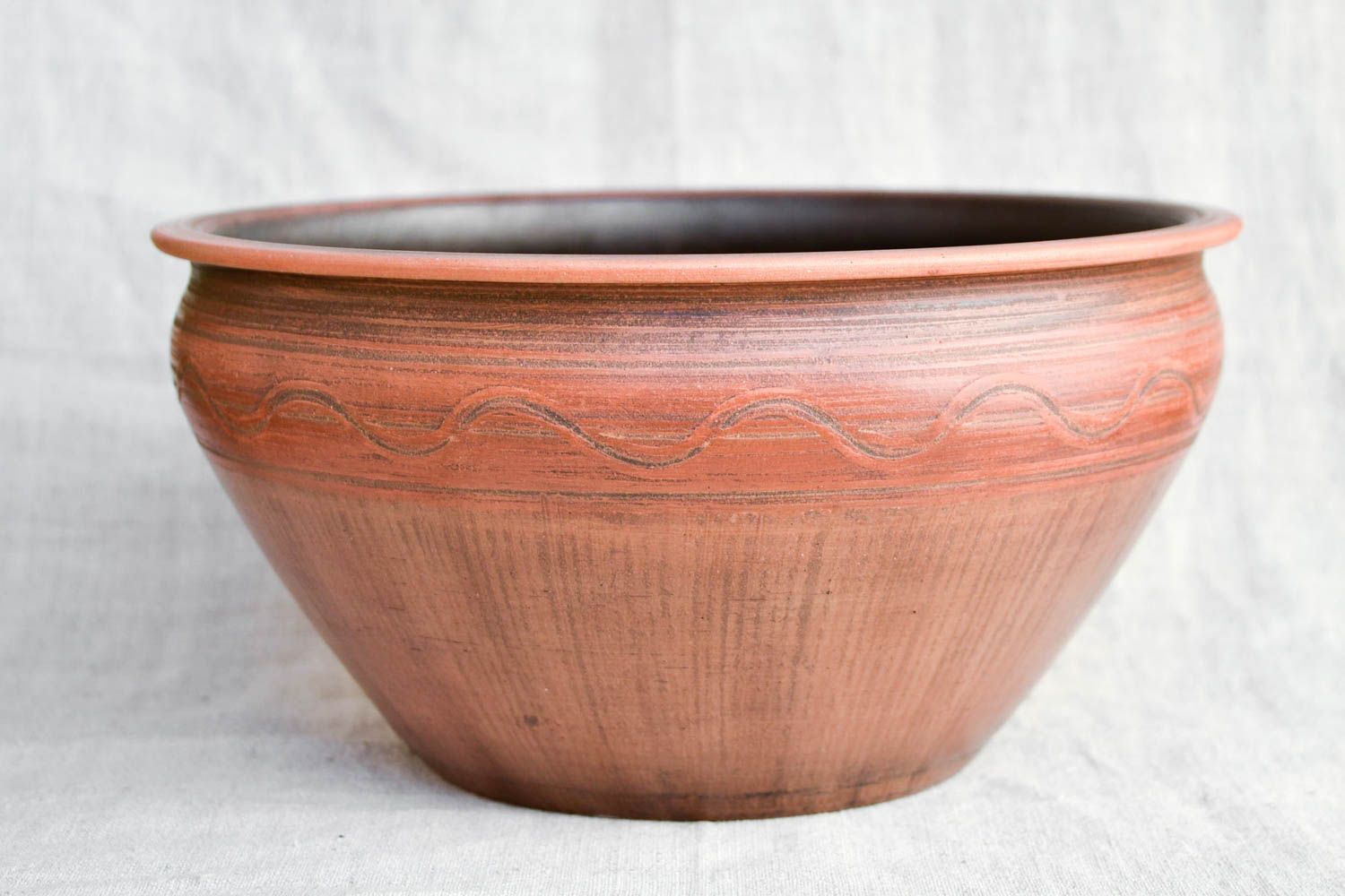 Vasija de barro grande hecha a mano cerámica artesanal regalo para mujer foto 3