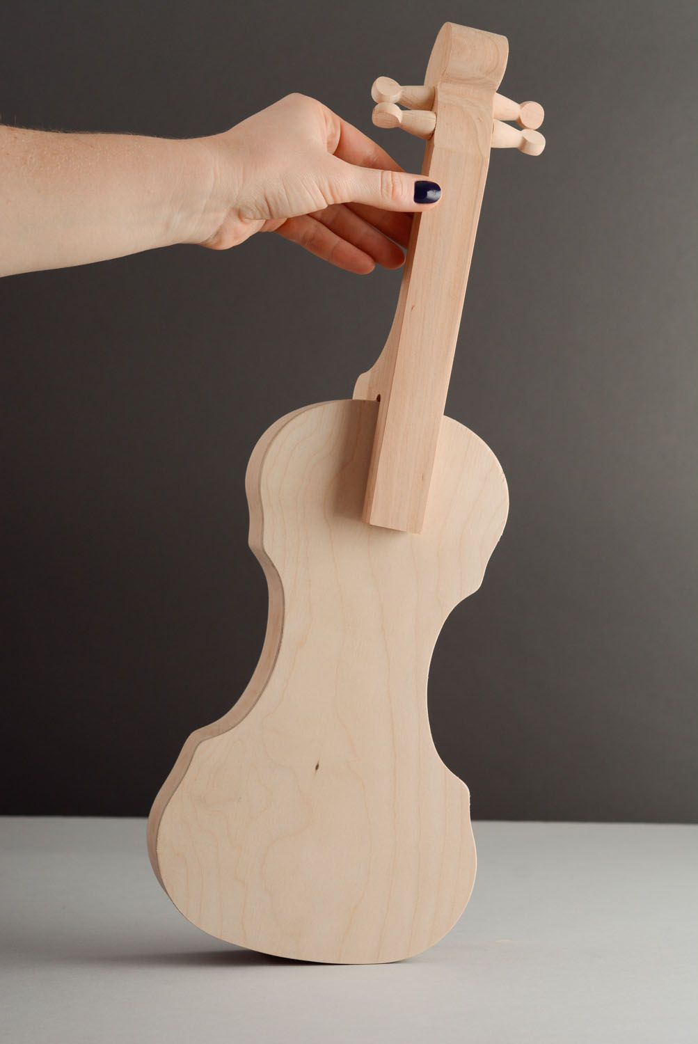 Coffret en bois à décorer en forme de violon fait main photo 3