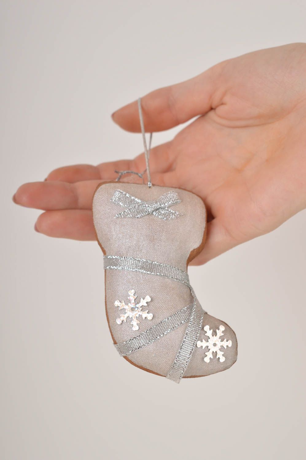 Decoración navideña artesanal elemento decorativo regalo original Zapato foto 5