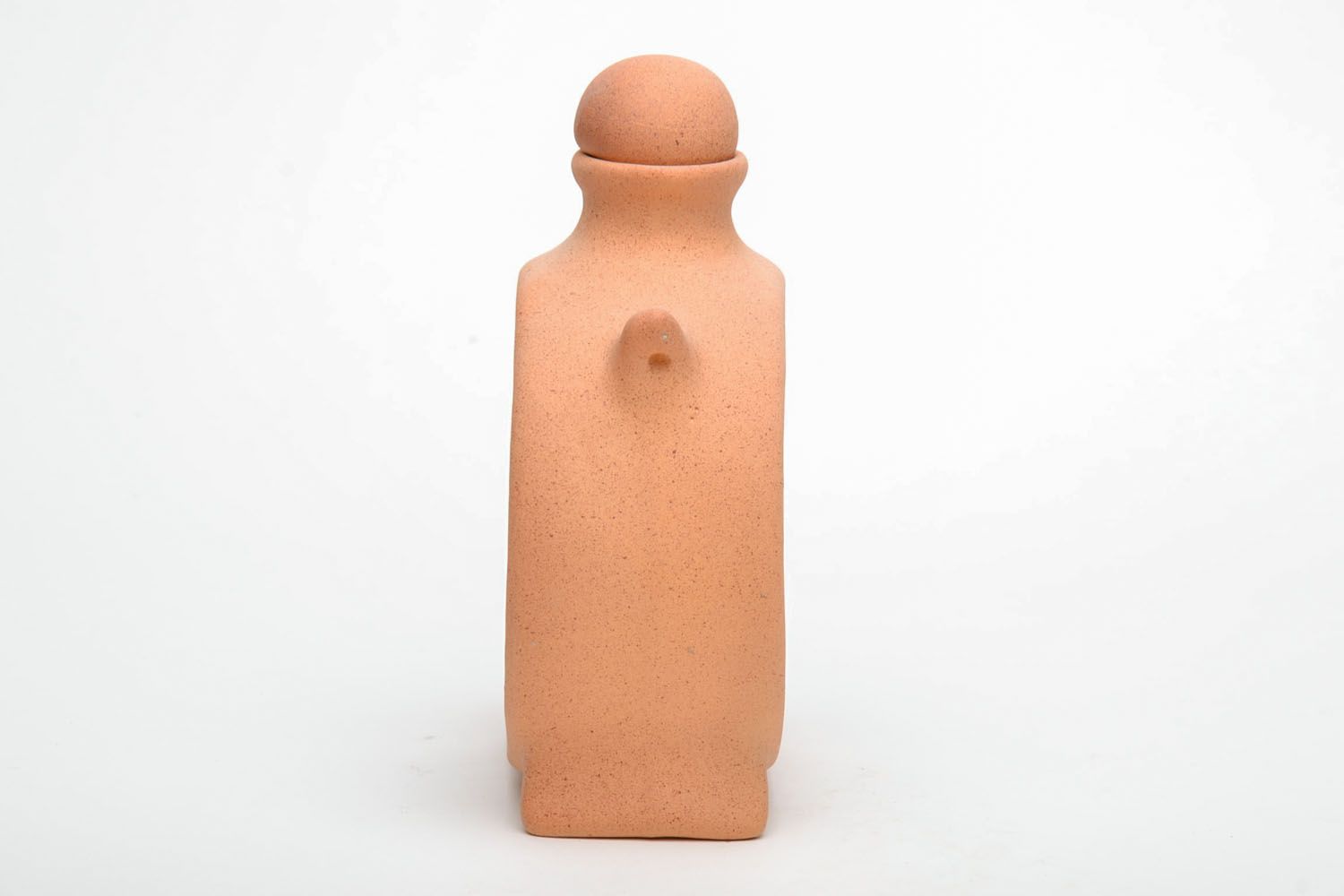 Декоративная бутылка из глины фото 3