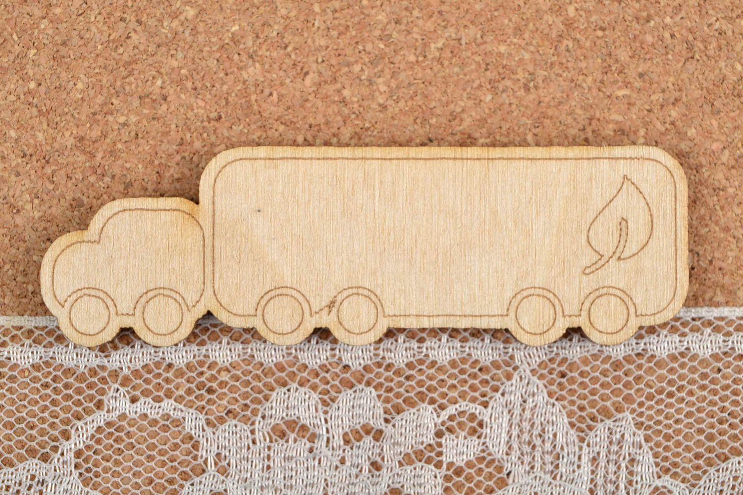 Hadmade Lastwagen Holz Miniatur Figur Holz Rohling zum Bemalen Geschenk für Kind foto 1