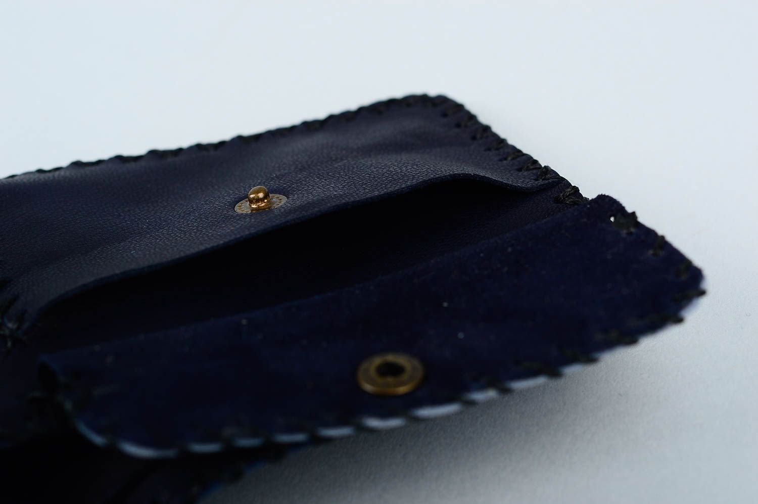 Unusual handmade leather wallet elegant wallet for men gentlemen only photo 4