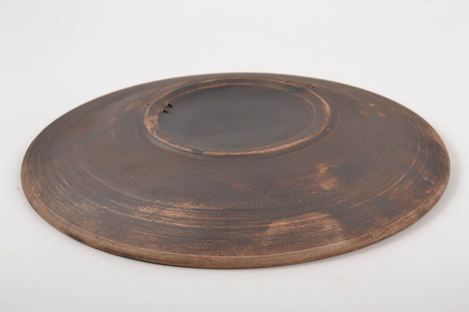 Керамическая тарелка ручной работы глиняная посуда расписная тарелка Узоры фото 4