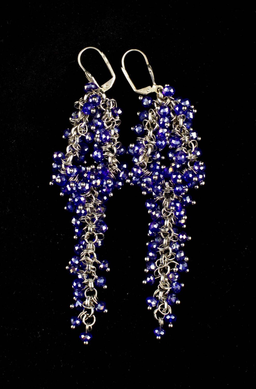 Handmade designer dangling earrings unusual elegant earrings stylish jewelry photo 3