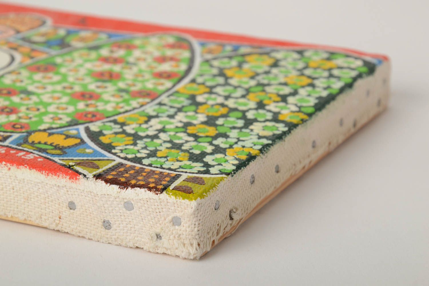 Cuadro moderno pintado al óleo sobre lienzo de lino artesanal Pareja enamorada  foto 4