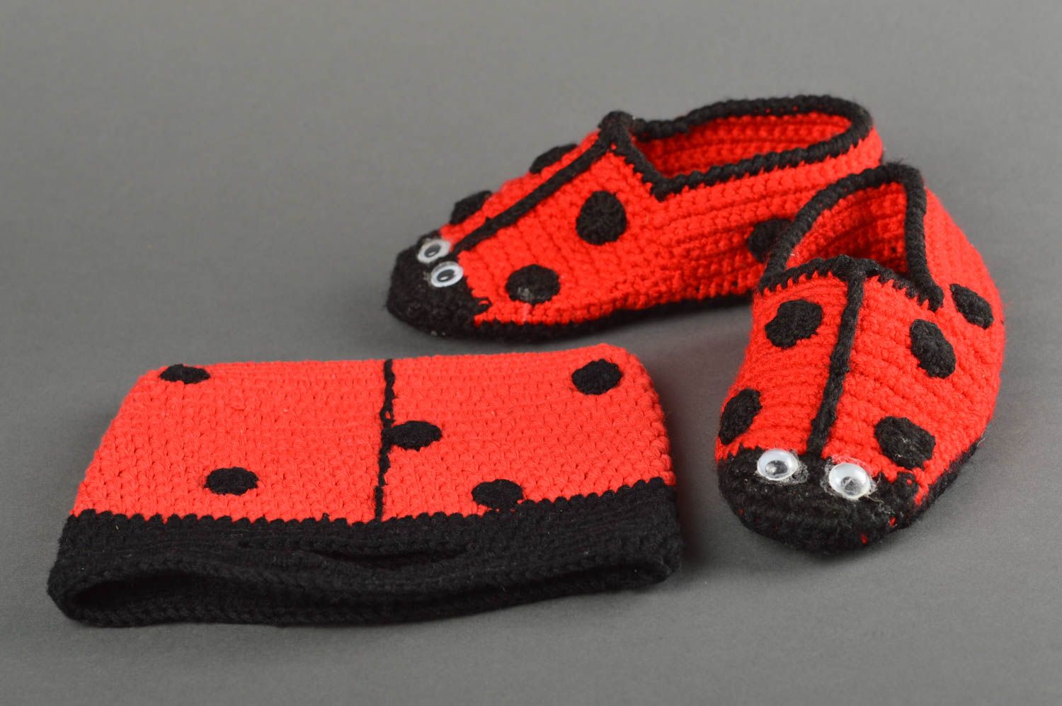 Handmade cute crocheted footwear unusual stylish kids bag designer girls present photo 3