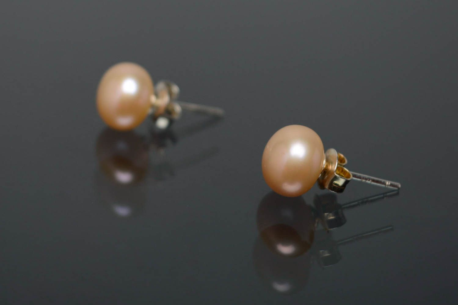 Pearl silver earrings photo 3