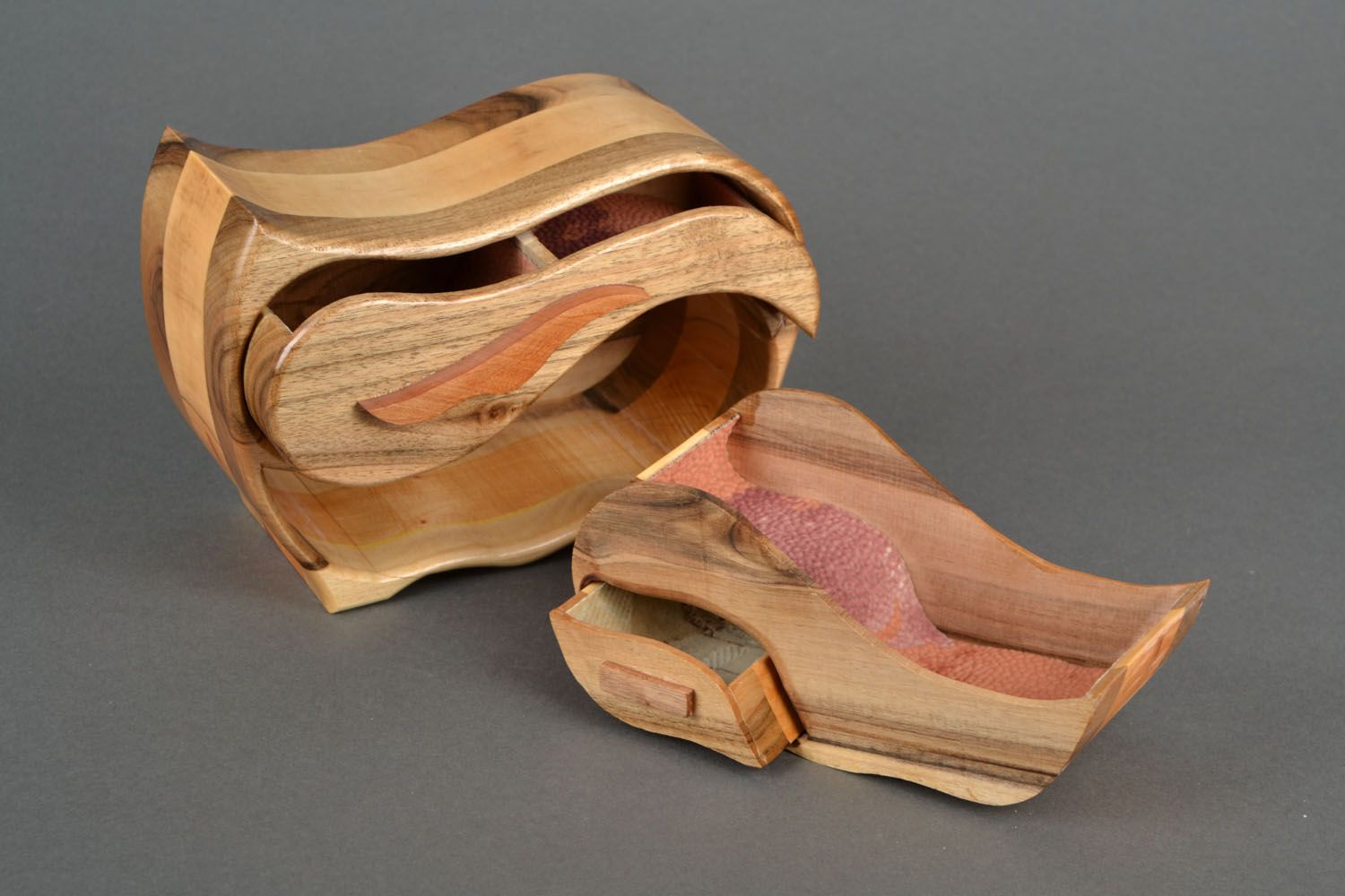 Handmade Schatulle aus Holz mit Geheimnis foto 3