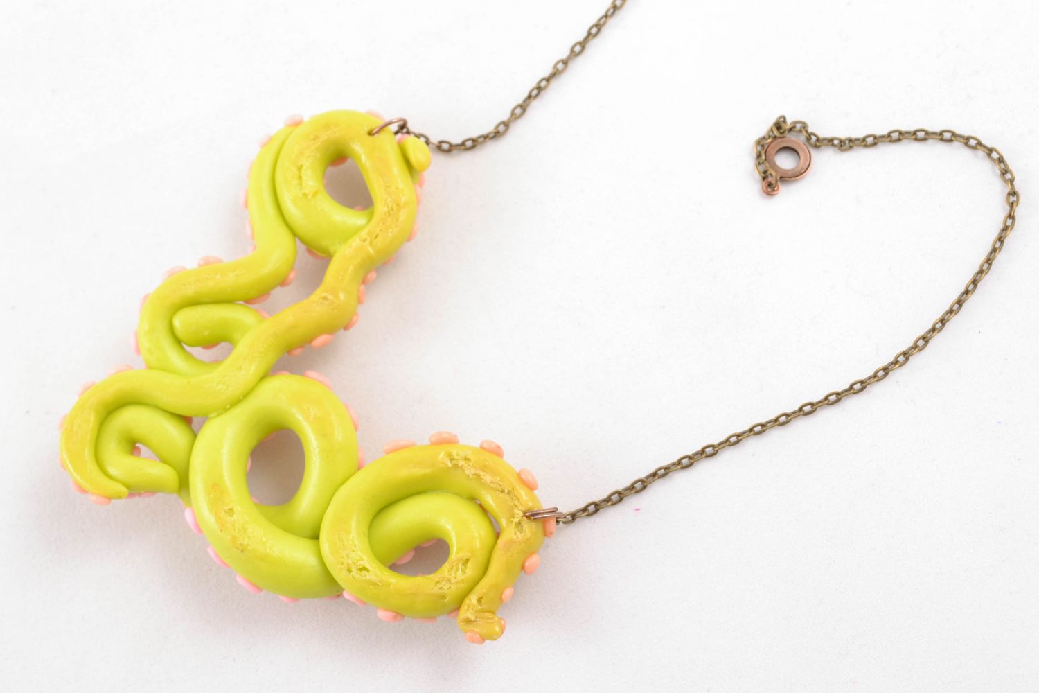 Extravagant polymer clay necklace photo 5