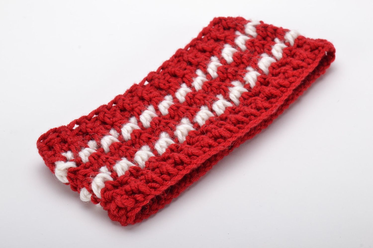 Bandeau tricoté au crochet à la main photo 2
