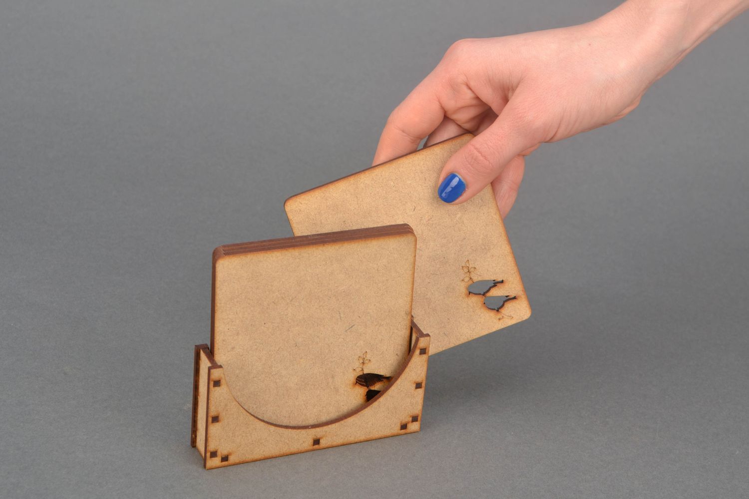 Plywood blank coasters for cups photo 2
