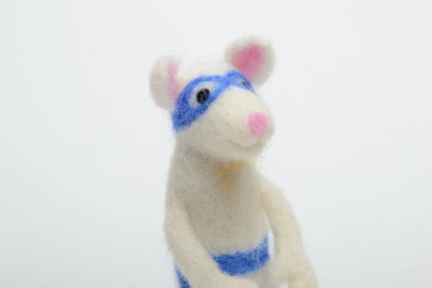 Decorative felt toy in the shape of mouse photo 3