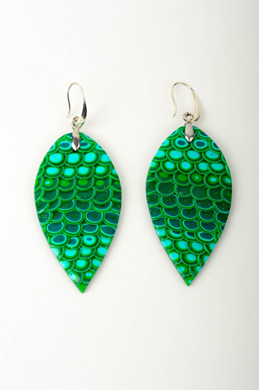 Handmade Ohrhänger Frauen Modeschmuck Ohrringe Geschenk für Frauen in Grün foto 1