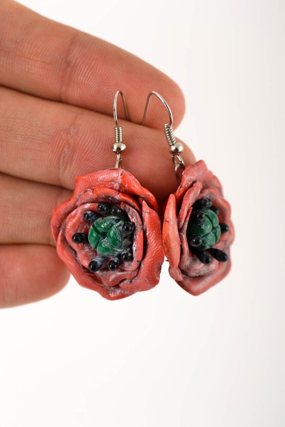 Elite handmade plastic earrings flower earrings costume jewelry designs photo 5