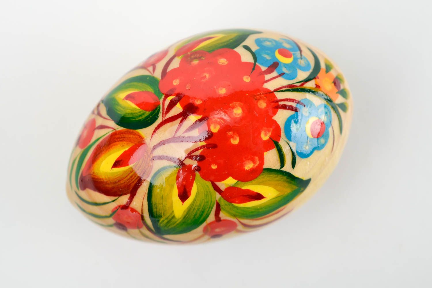 Unusual handmade Easter egg painted wooden egg small gifts decorative use only photo 3