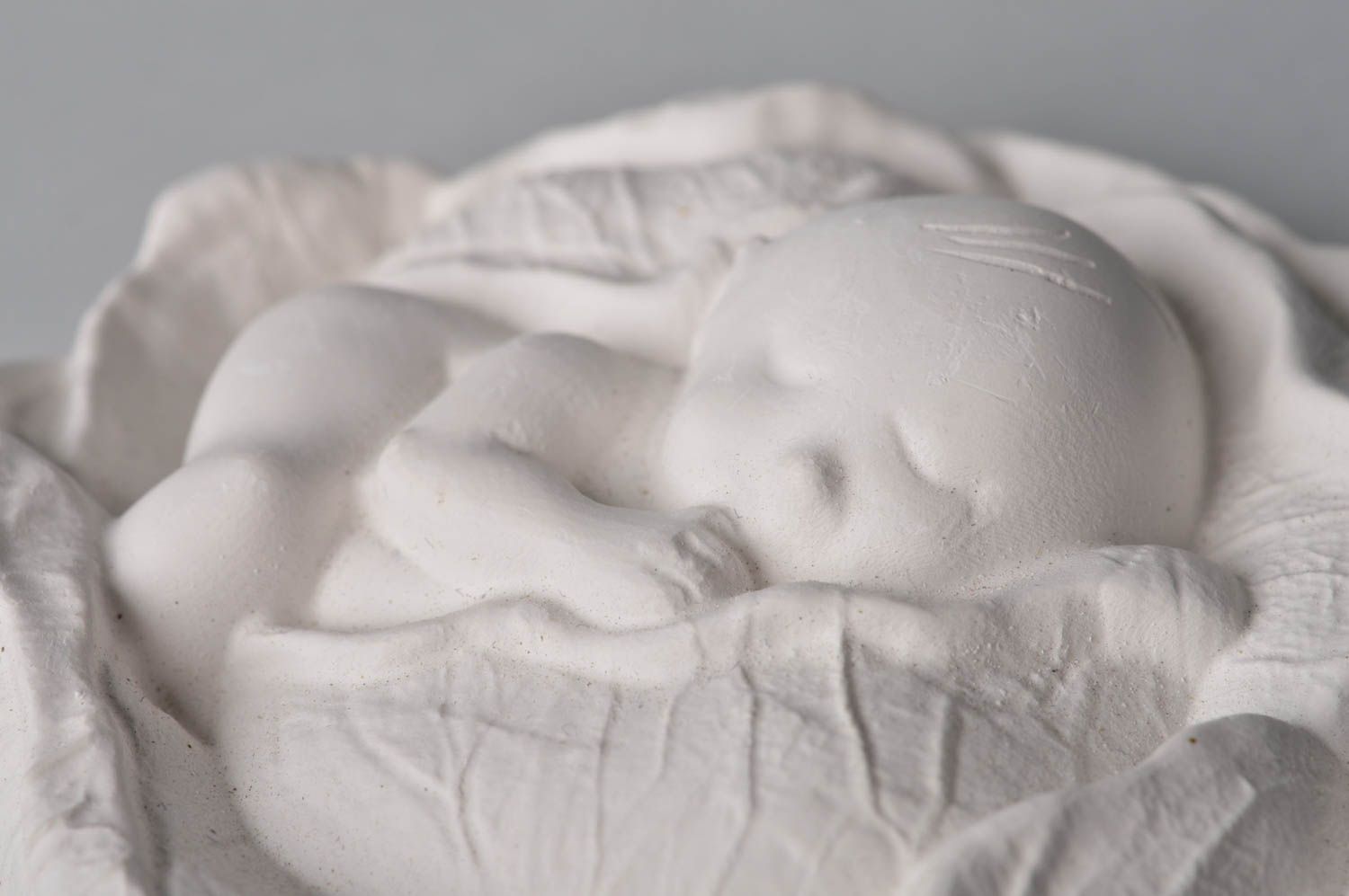 Figurine en plâtre faite main Statuette décorative bébé chou Loisirs créatifs photo 4