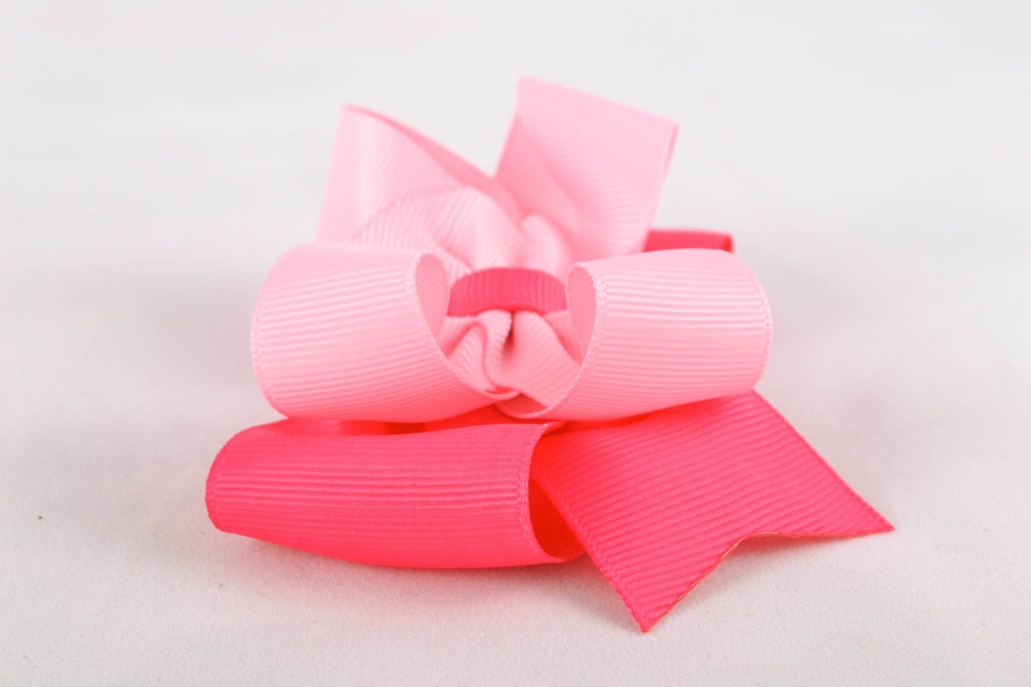 Pink bow for handmade hair clip photo 5