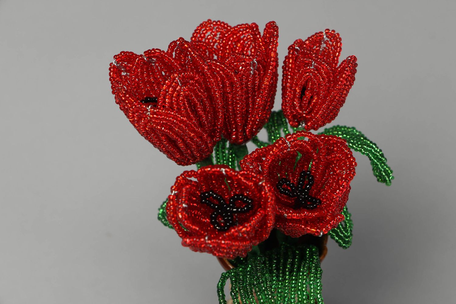 Tulpen aus Glasperlen handmade foto 3