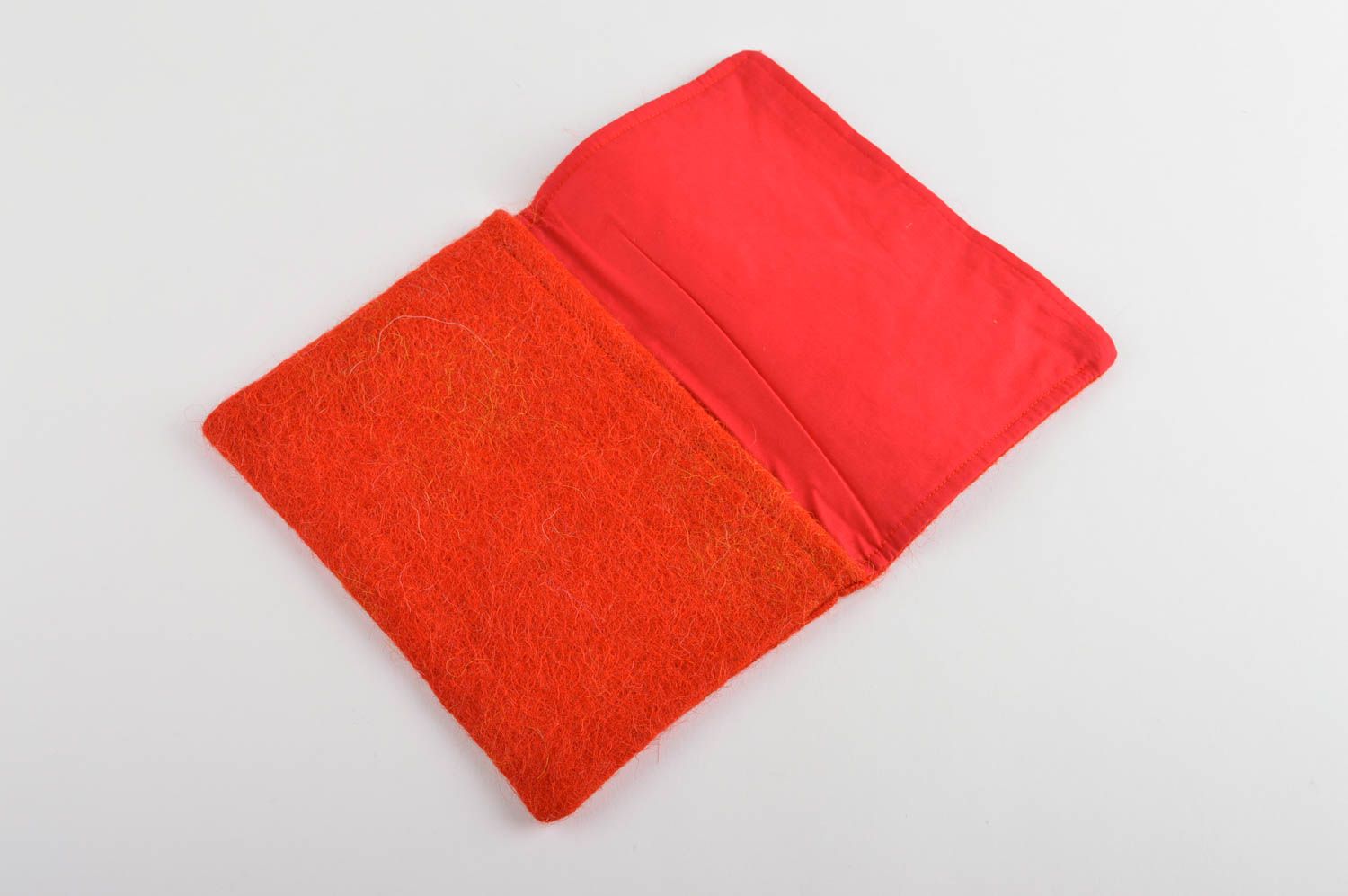 Bolso de mano hecho a mano de lana rojo accesorio de moda regalo para mujer foto 3