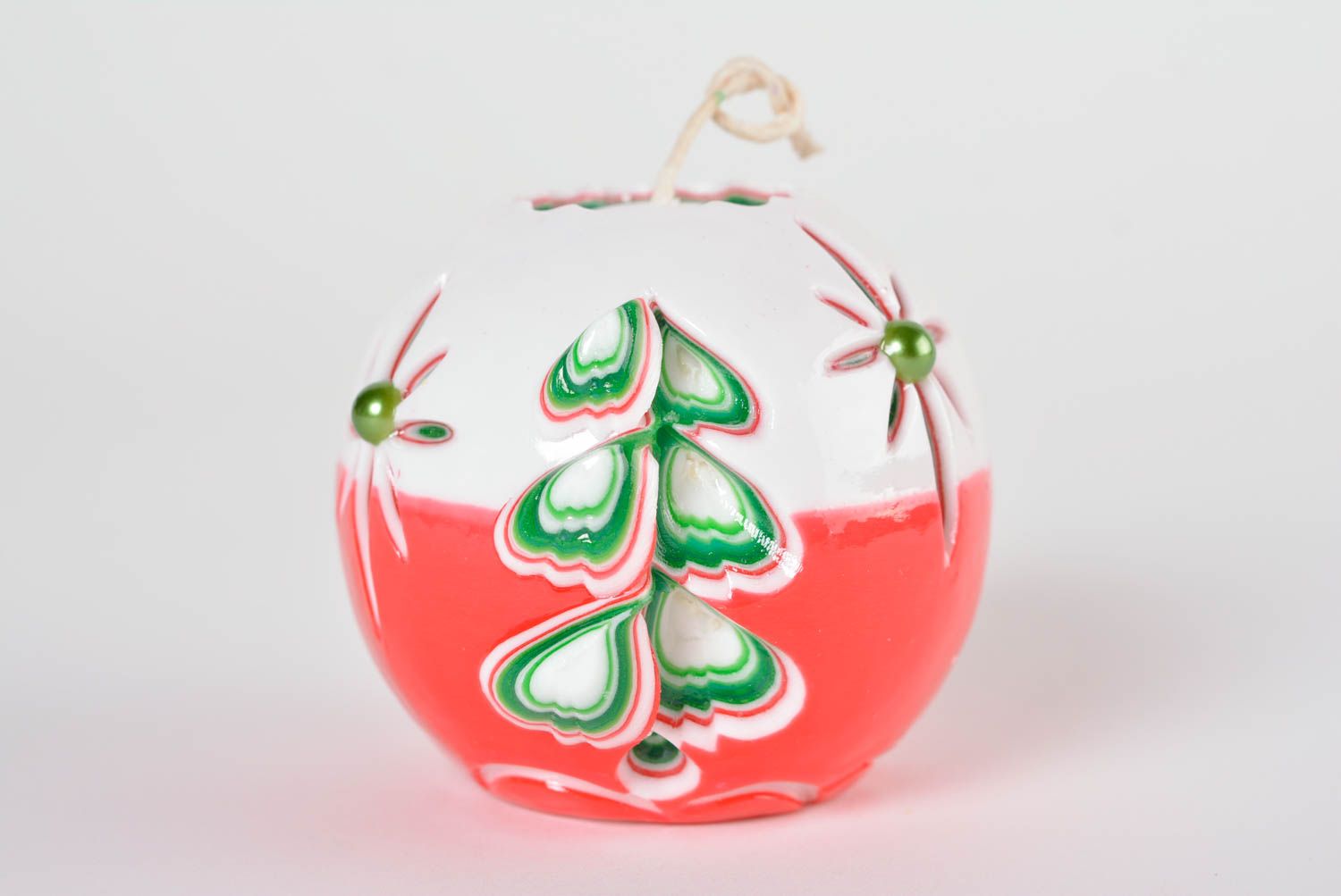 Vela tallada de parafina hecha a mano objeto de decoración adorno navideño foto 1