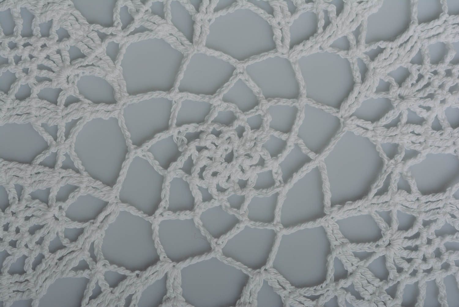 Servilleta decorativa de algodón natural tejida a ganchillo hecha a mano foto 4